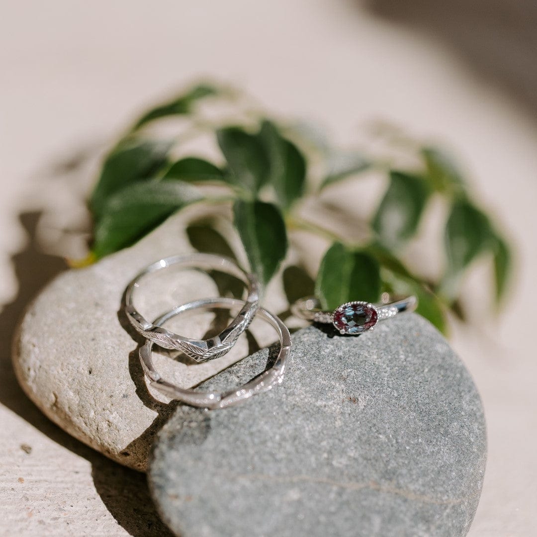 Oval Alexandrite Diamond Engagement Ring - Vinny & Charles