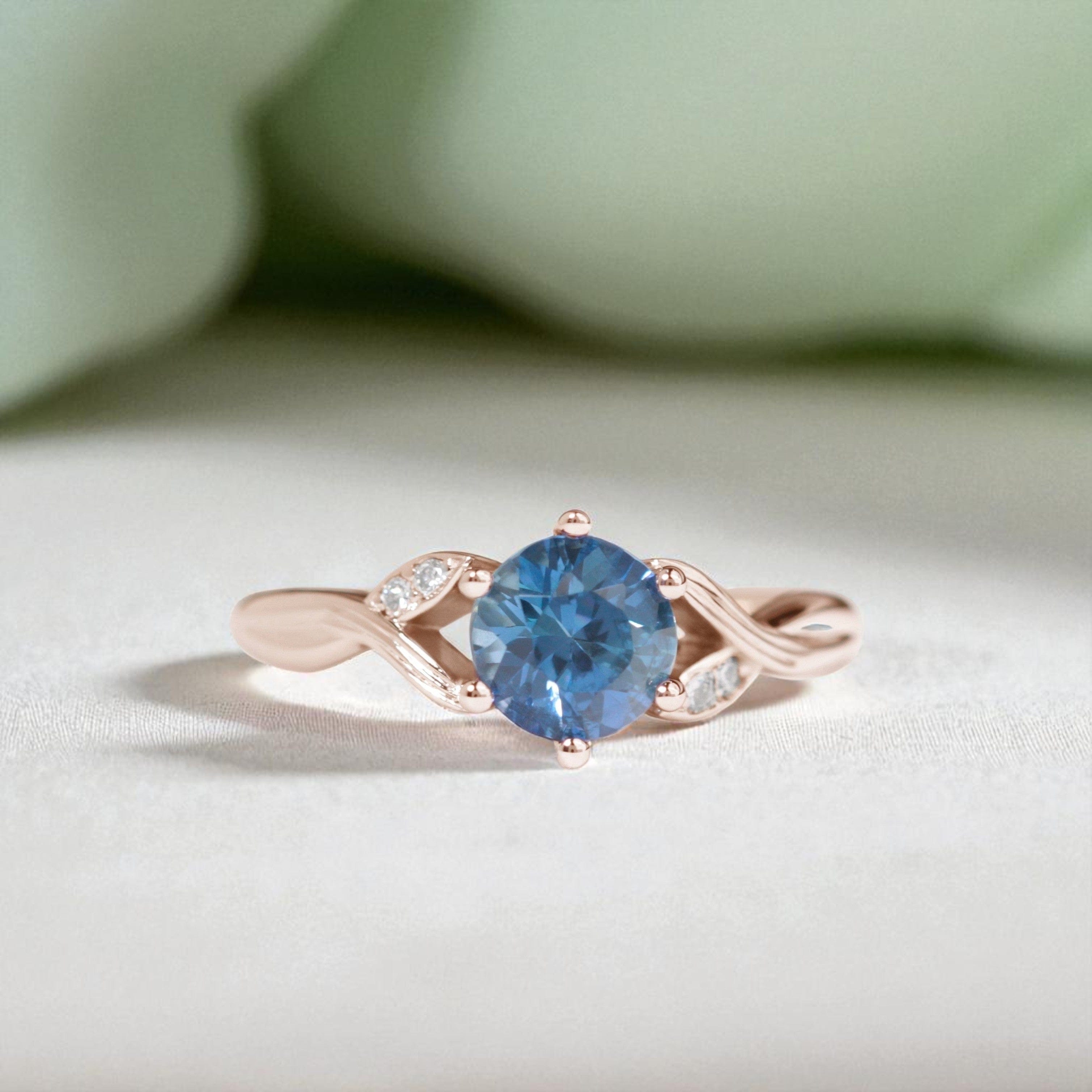 blue-sapphire-diamond-leaf-engagement-ring-rose-gold