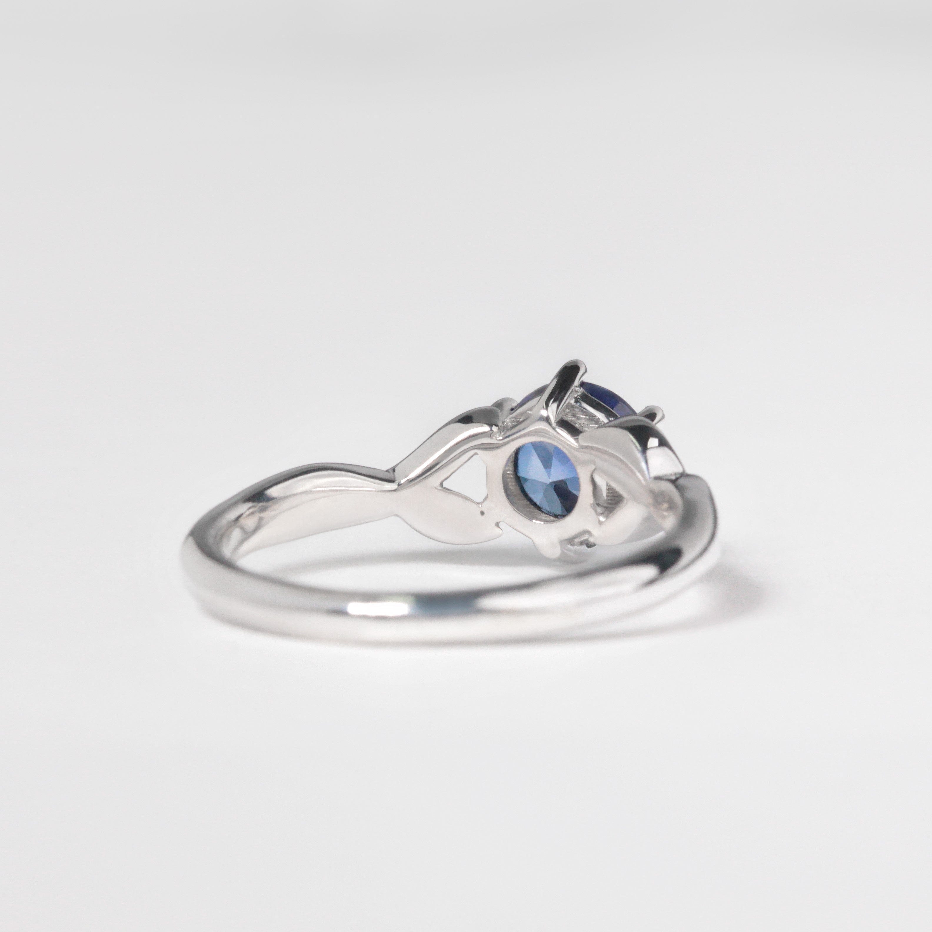 sapphire diamond ring white gold