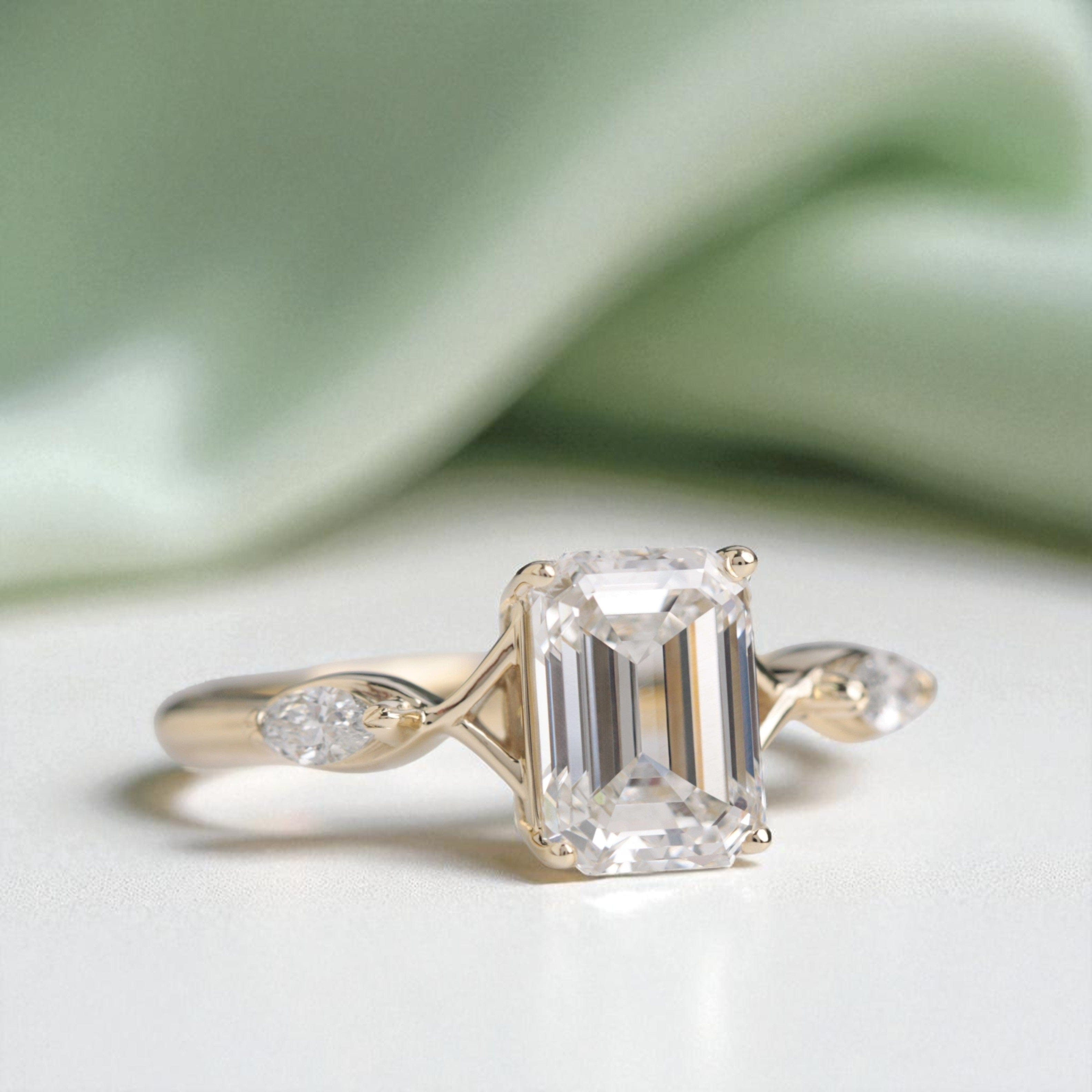 emerald-cut-lab-diamond-engagement-ring-yellow-gold
