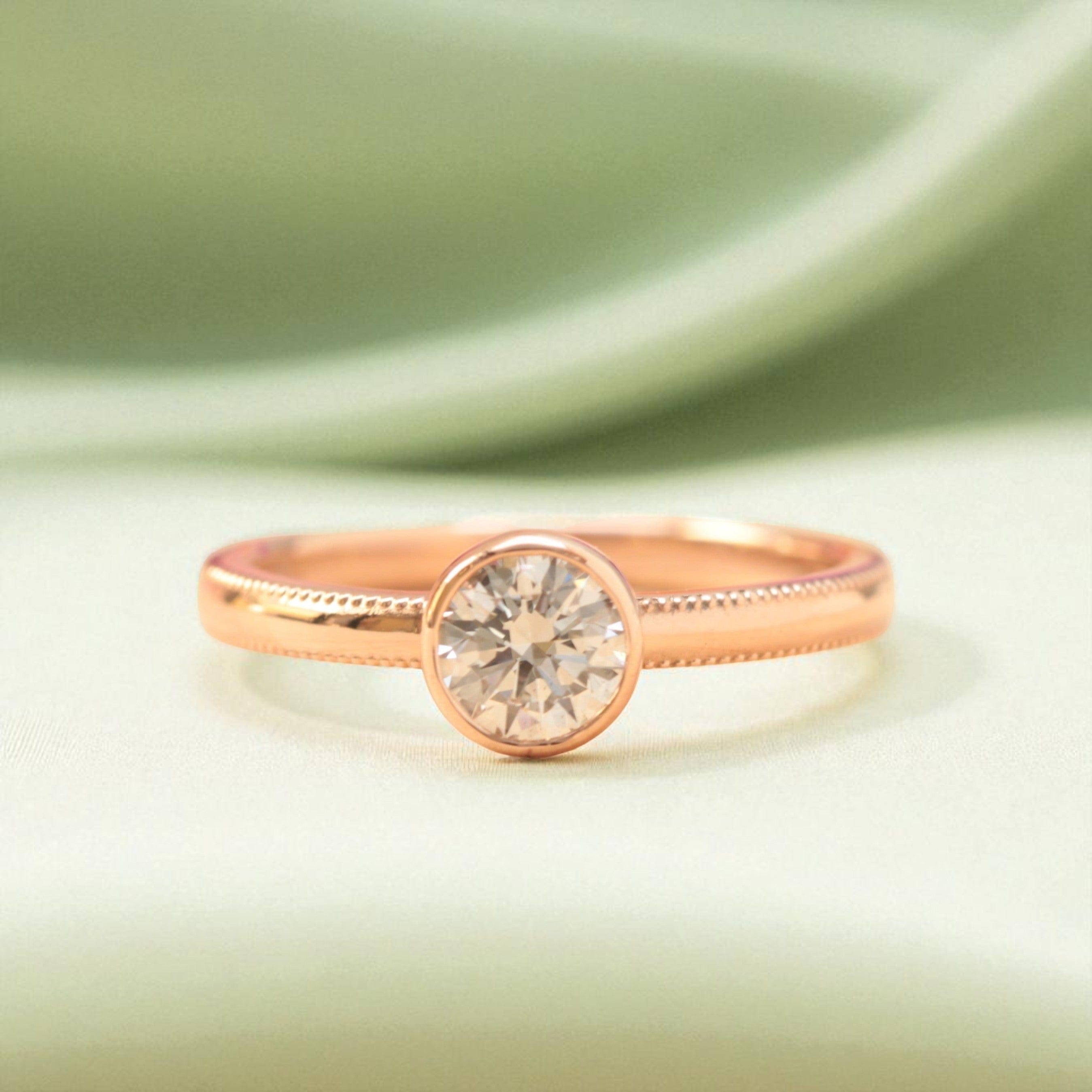 milgrain-tube-set-diamond-engagement-ring-rose-gold
