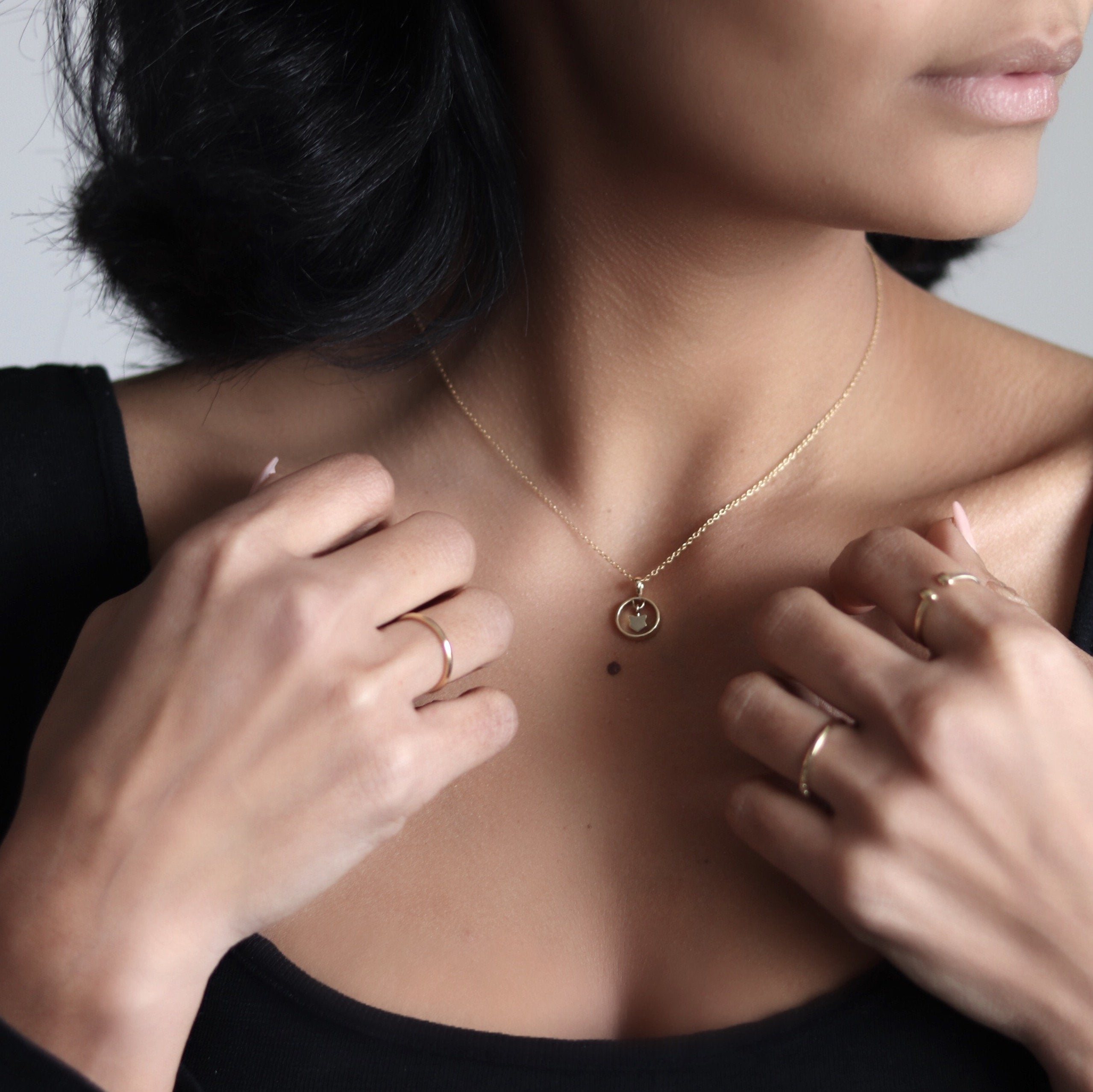 Fox charm necklace in 14k gold - Vinny & Charles