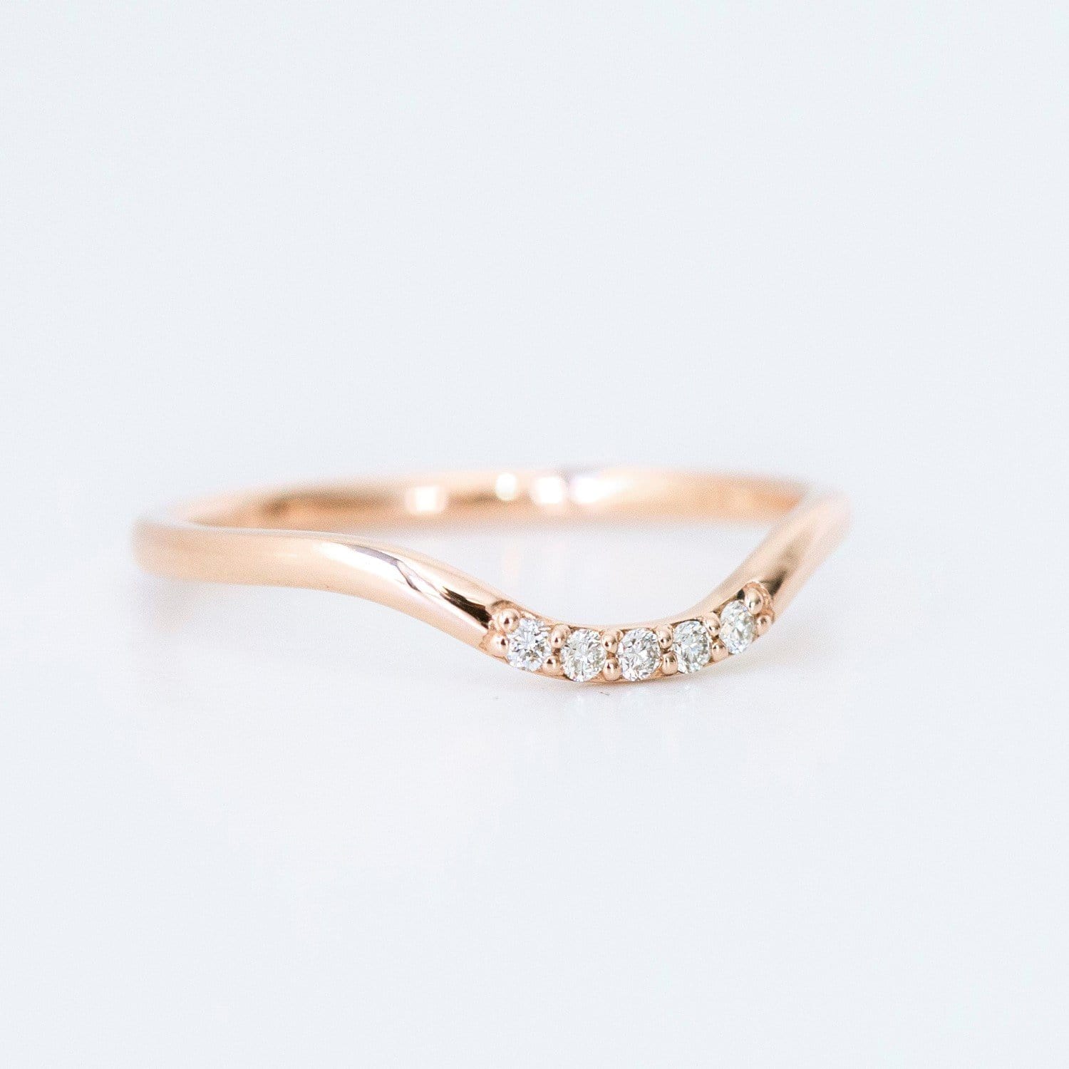 Curved Diamond Wedding Band - Vinny & Charles