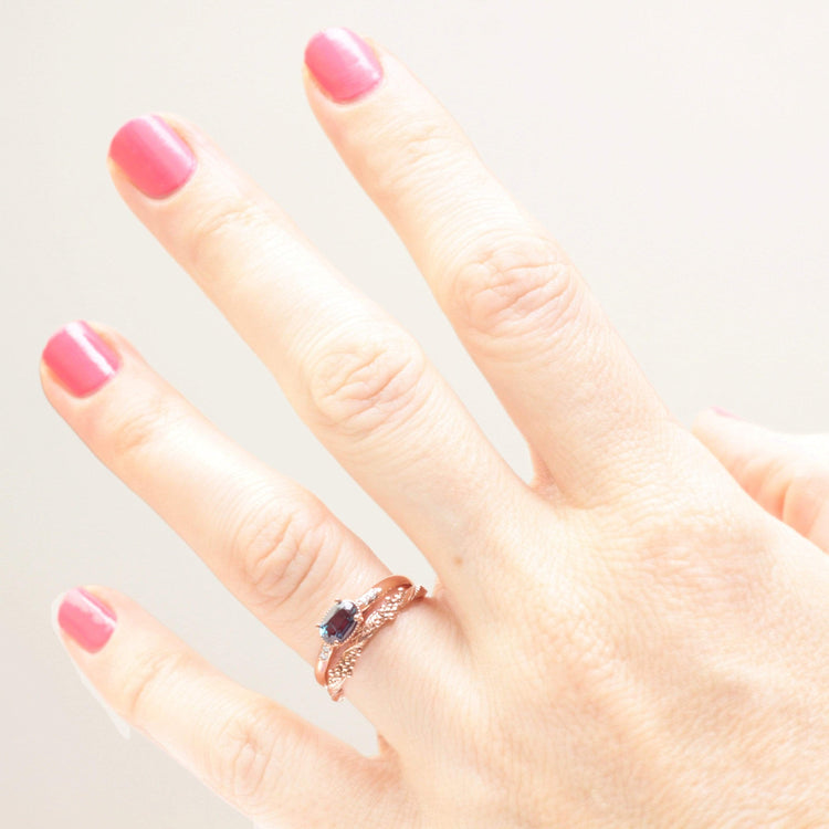 Wattle Leaf Wedding Ring - Vinny & Charles