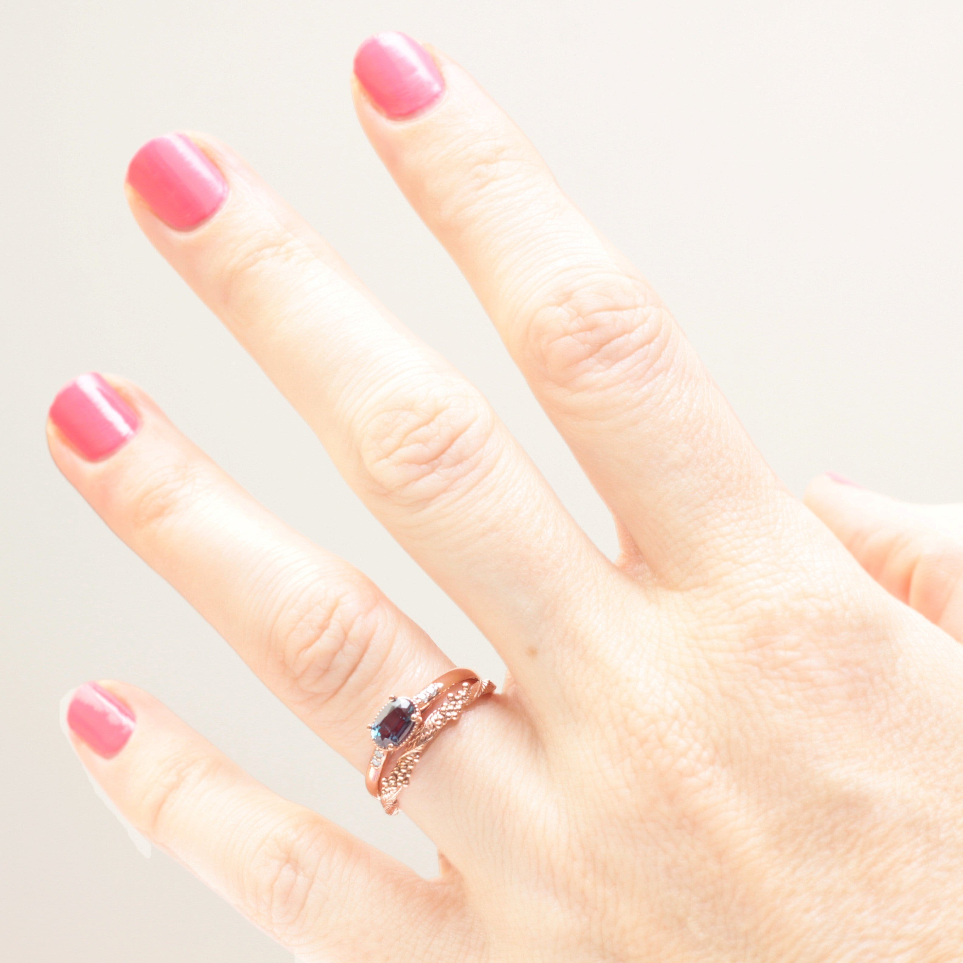 Alexandrite Diamond Engagement Ring - Vinny & Charles