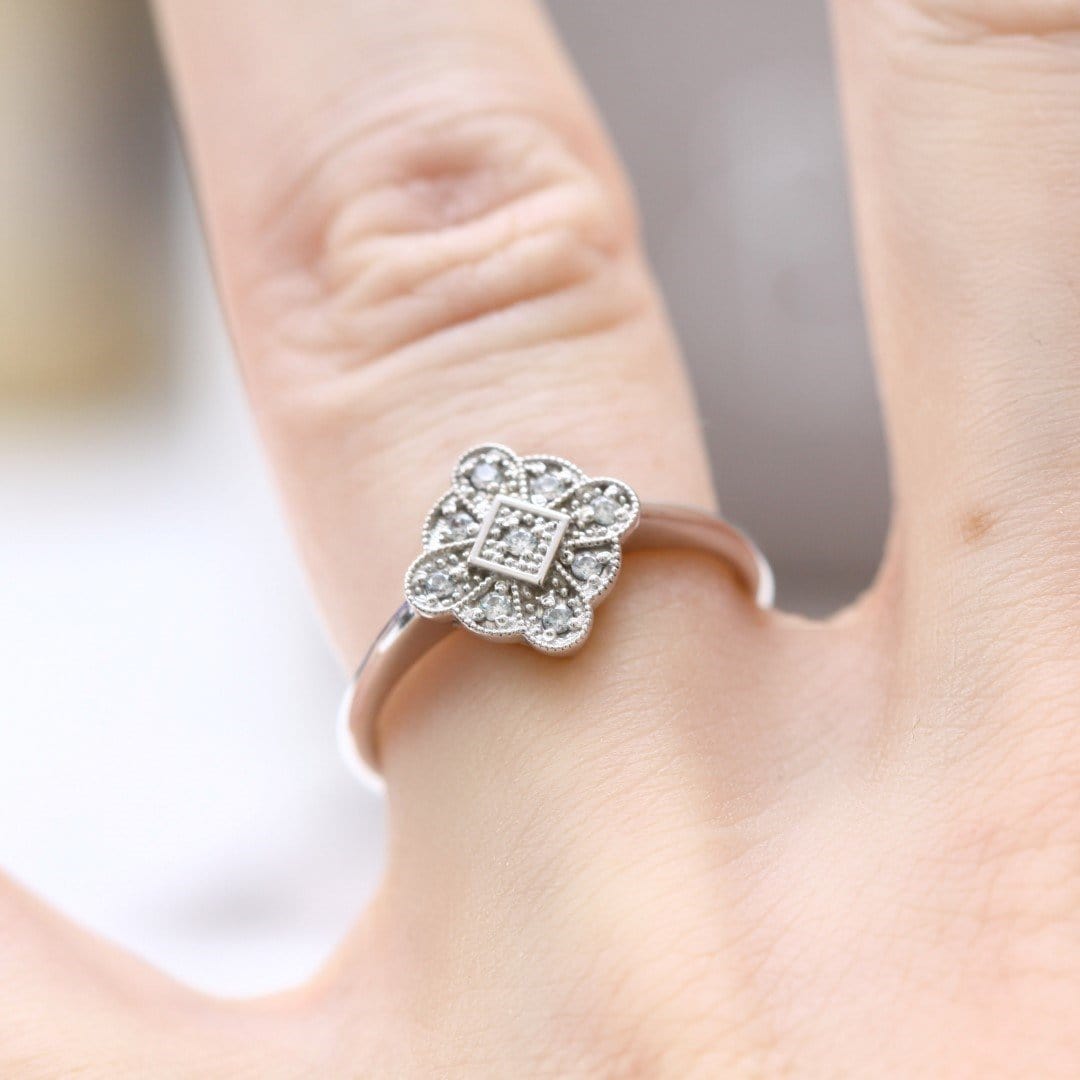 Vintage moissanite engagement ring - Vinny & Charles