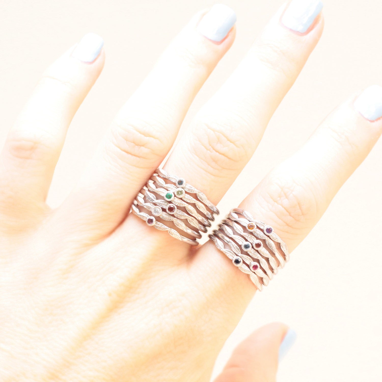 Amethyst Birthstone Leaf Ring - Vinny & Charles