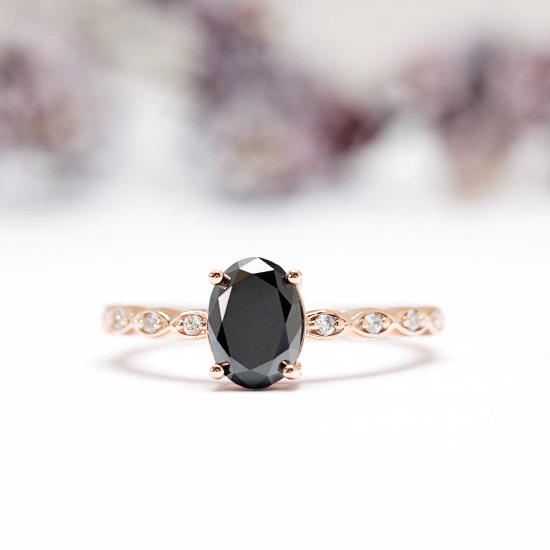 Black Diamond Engagement Ring - Vinny & Charles