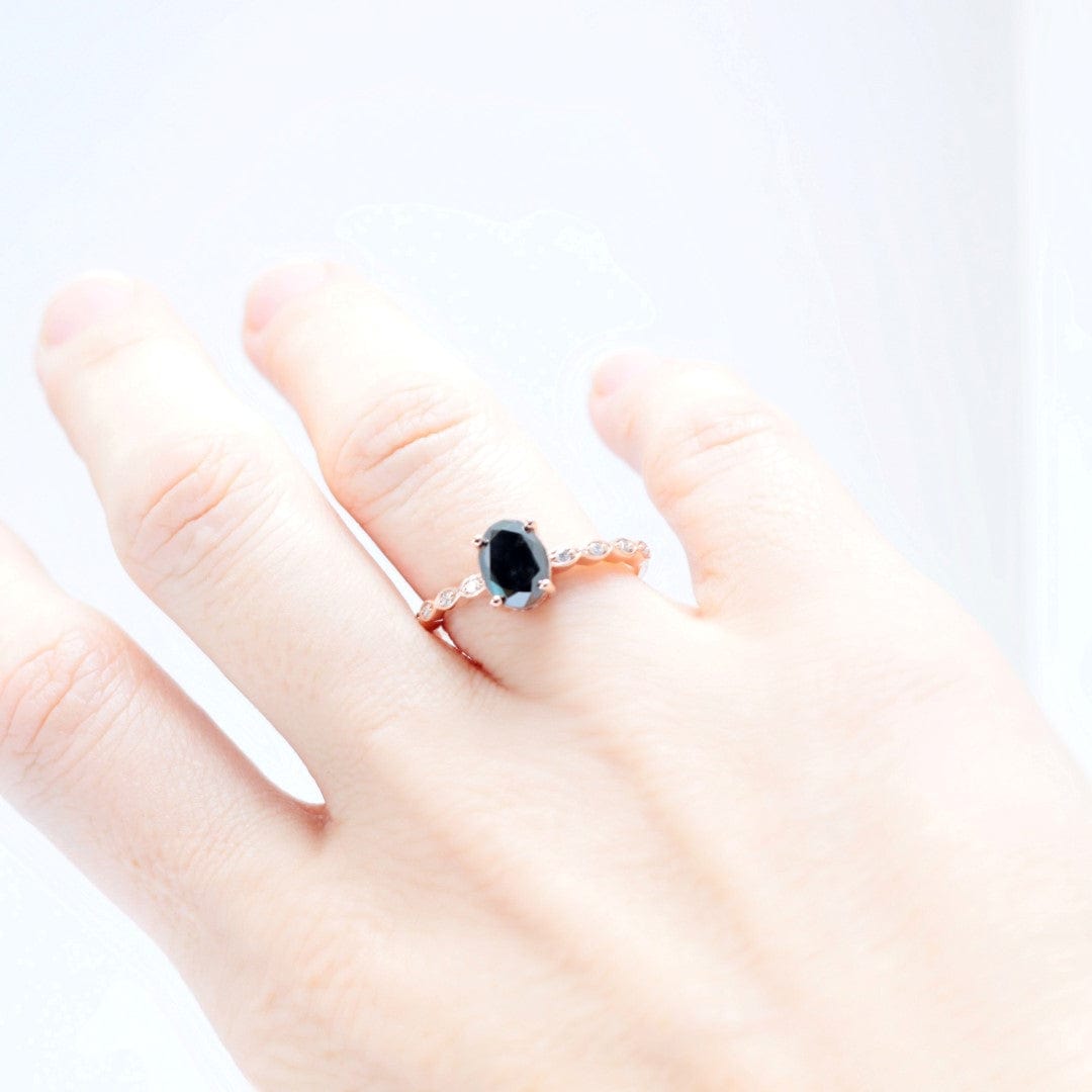 Black Diamond Engagement Ring - Vinny & Charles