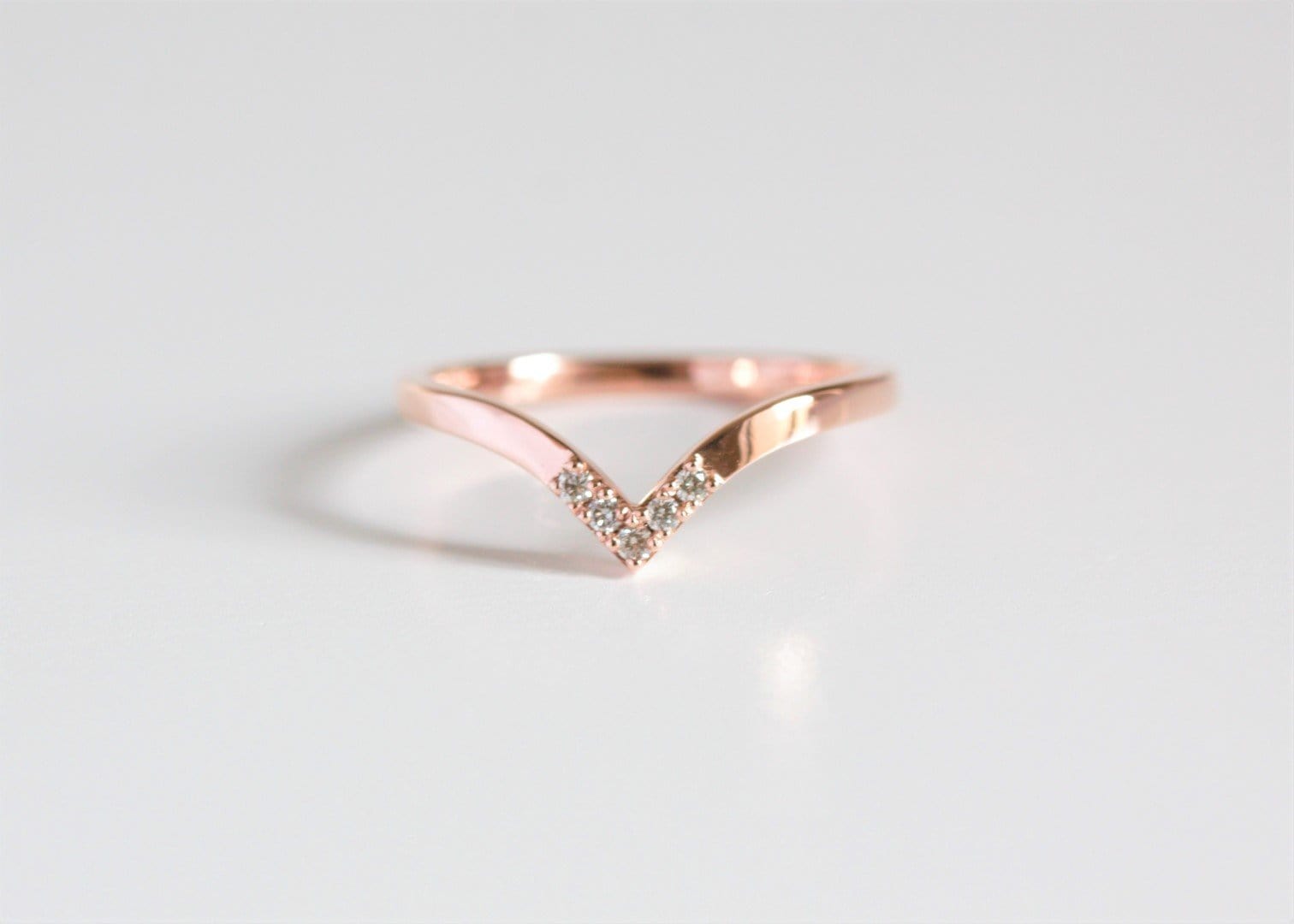 Chevron Diamond Wedding Ring - Vinny & Charles