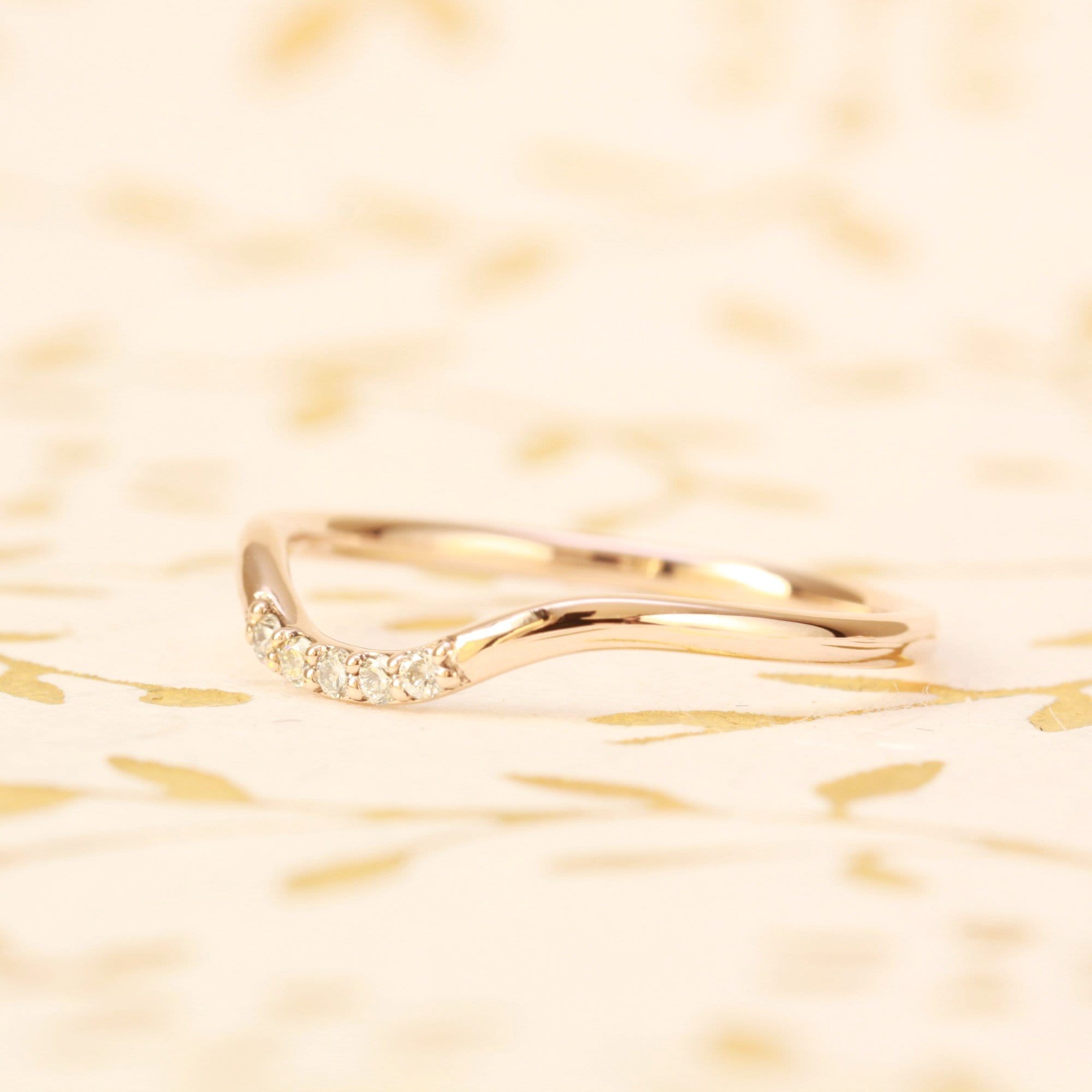 Curved Diamond Wedding Band - Vinny & Charles