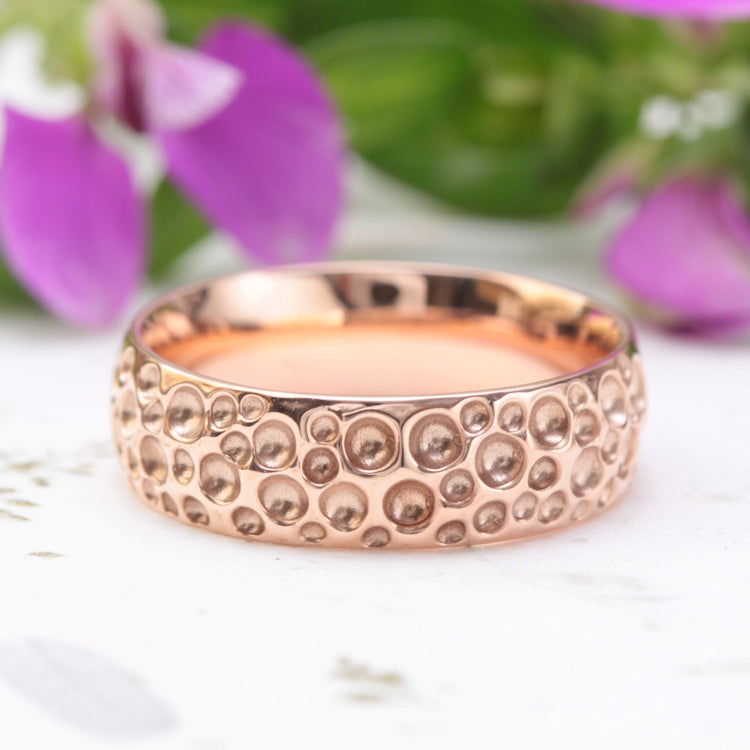 Dimpled Mens Wedding Ring - Vinny & Charles