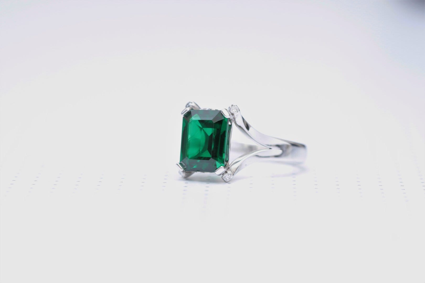 Emerald and Diamond Engagement Ring - Vinny & Charles