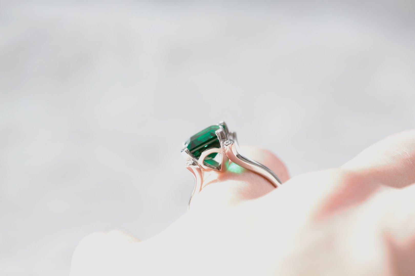 Emerald and Diamond Engagement Ring - Vinny & Charles