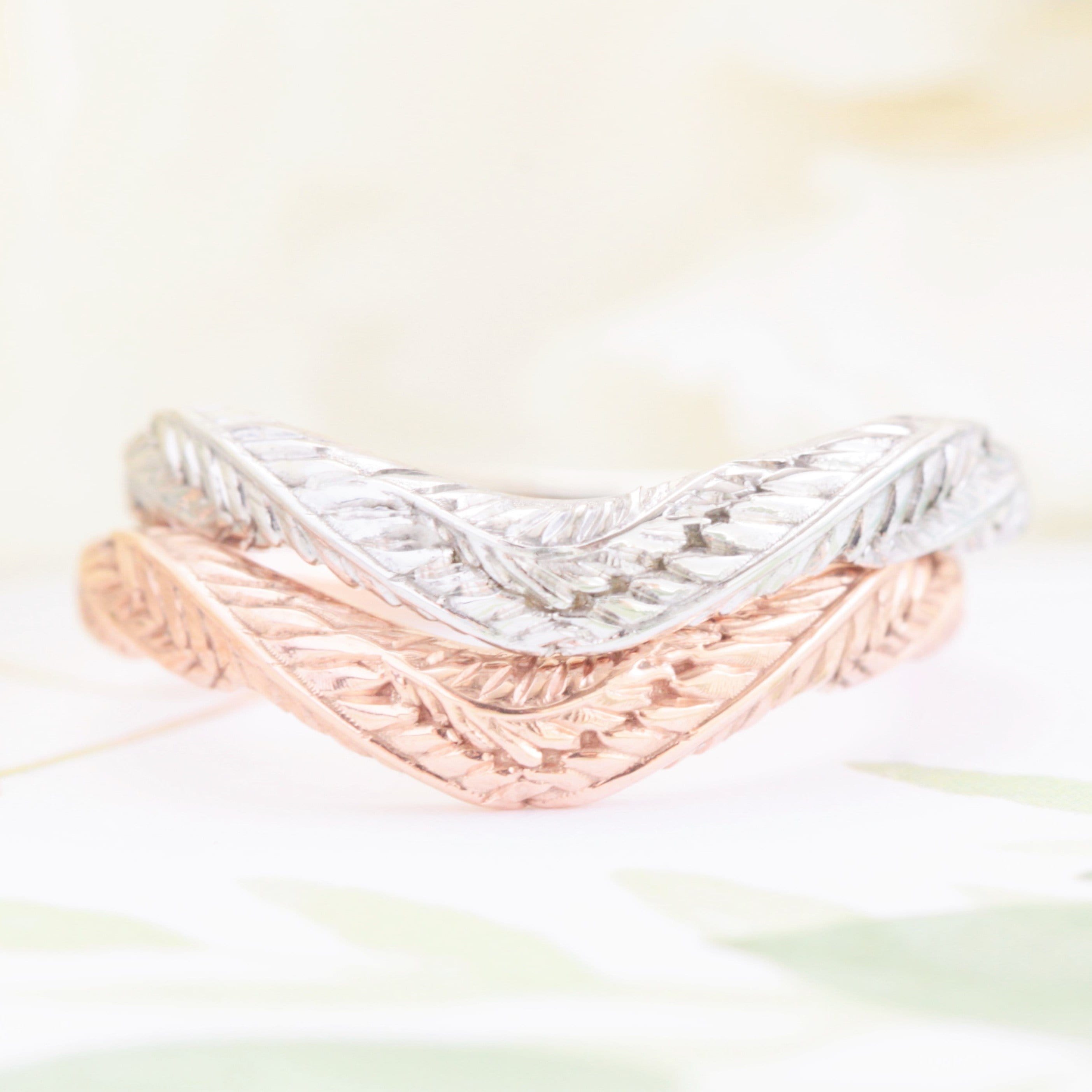 Foliage Leaf Wedding Ring - Vinny & Charles