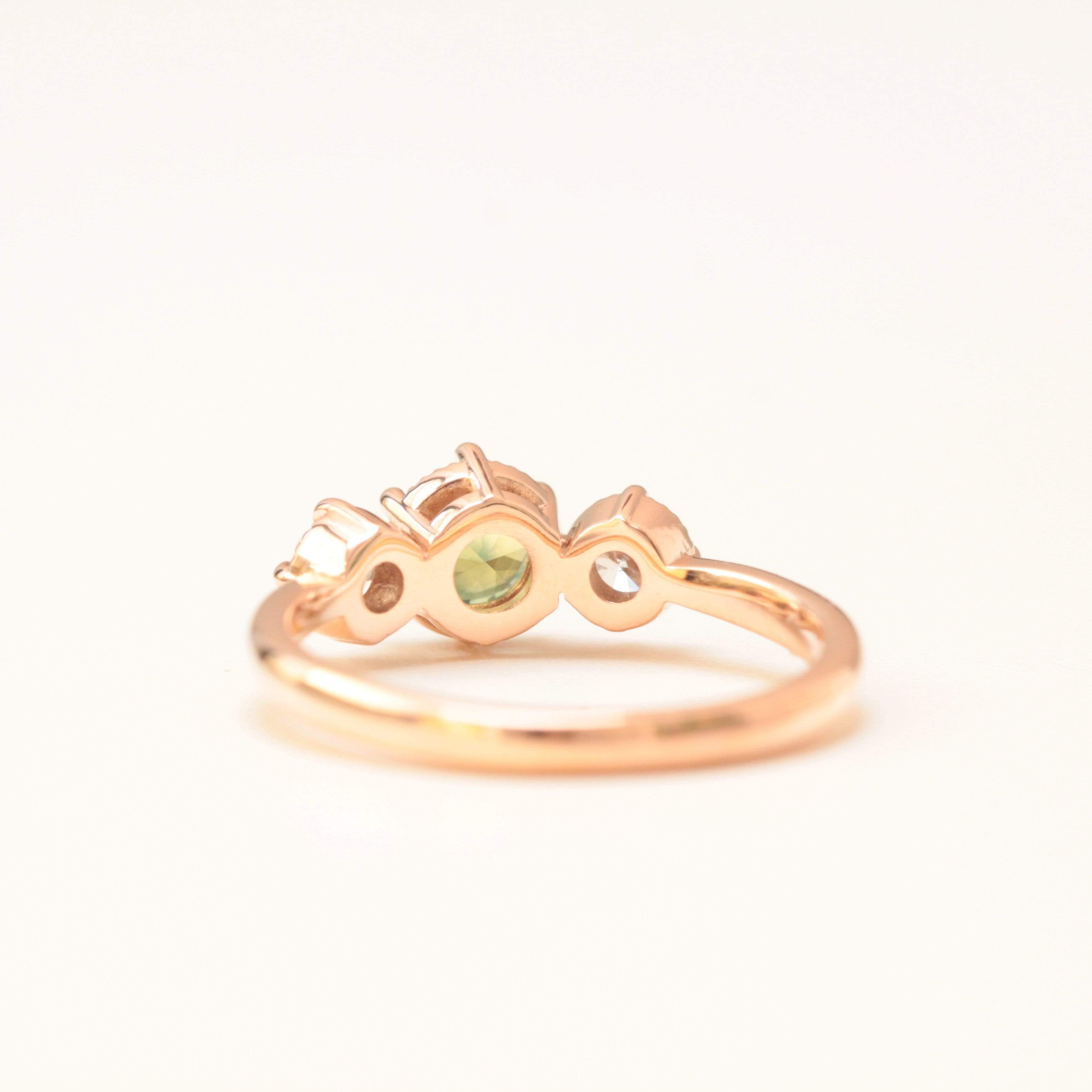 Green Sapphire Engagement Ring - Vinny & Charles