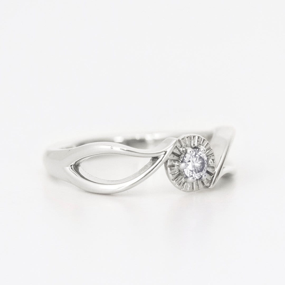 Leaf inspired Diamond Engagement ring - Vinny & Charles