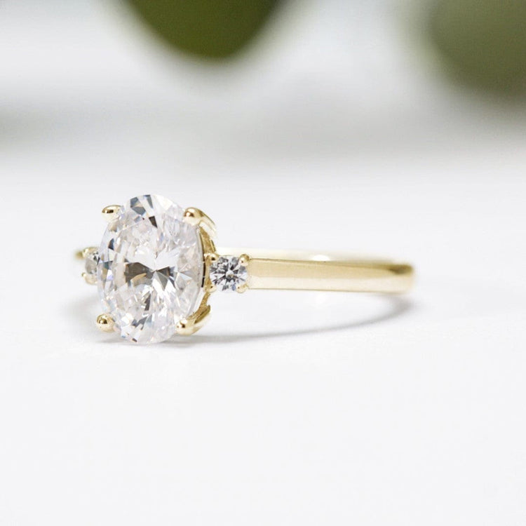 Oval Moissanite Trilogy Ring - Vinny & Charles