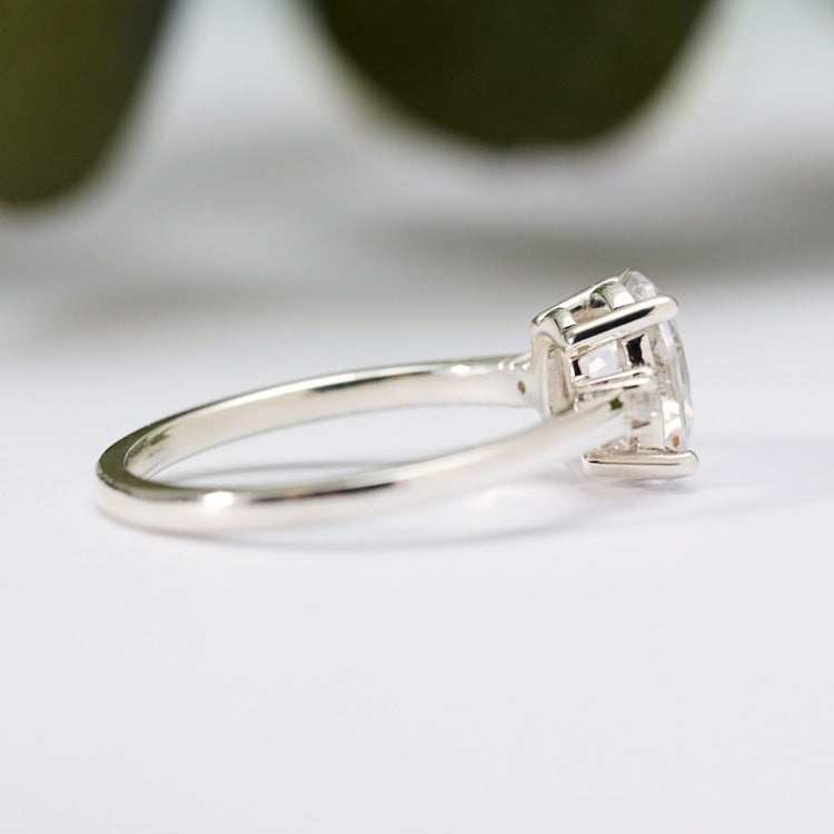 Oval Moissanite Trilogy Ring - Vinny & Charles