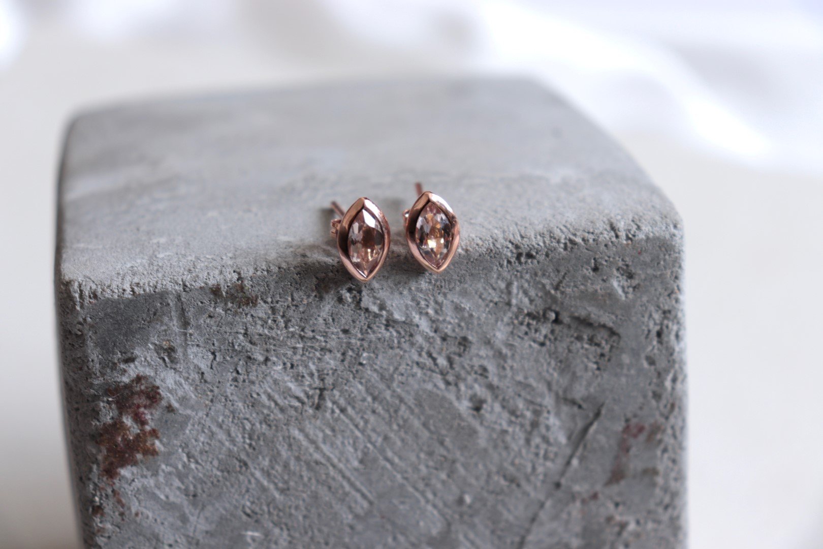 Morganite Earrings in 14k Gold - Vinny & Charles