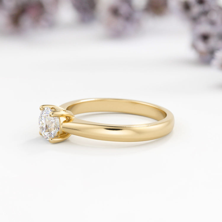Round Solitaire Lab Diamond Engagement Ring - Vinny & Charles