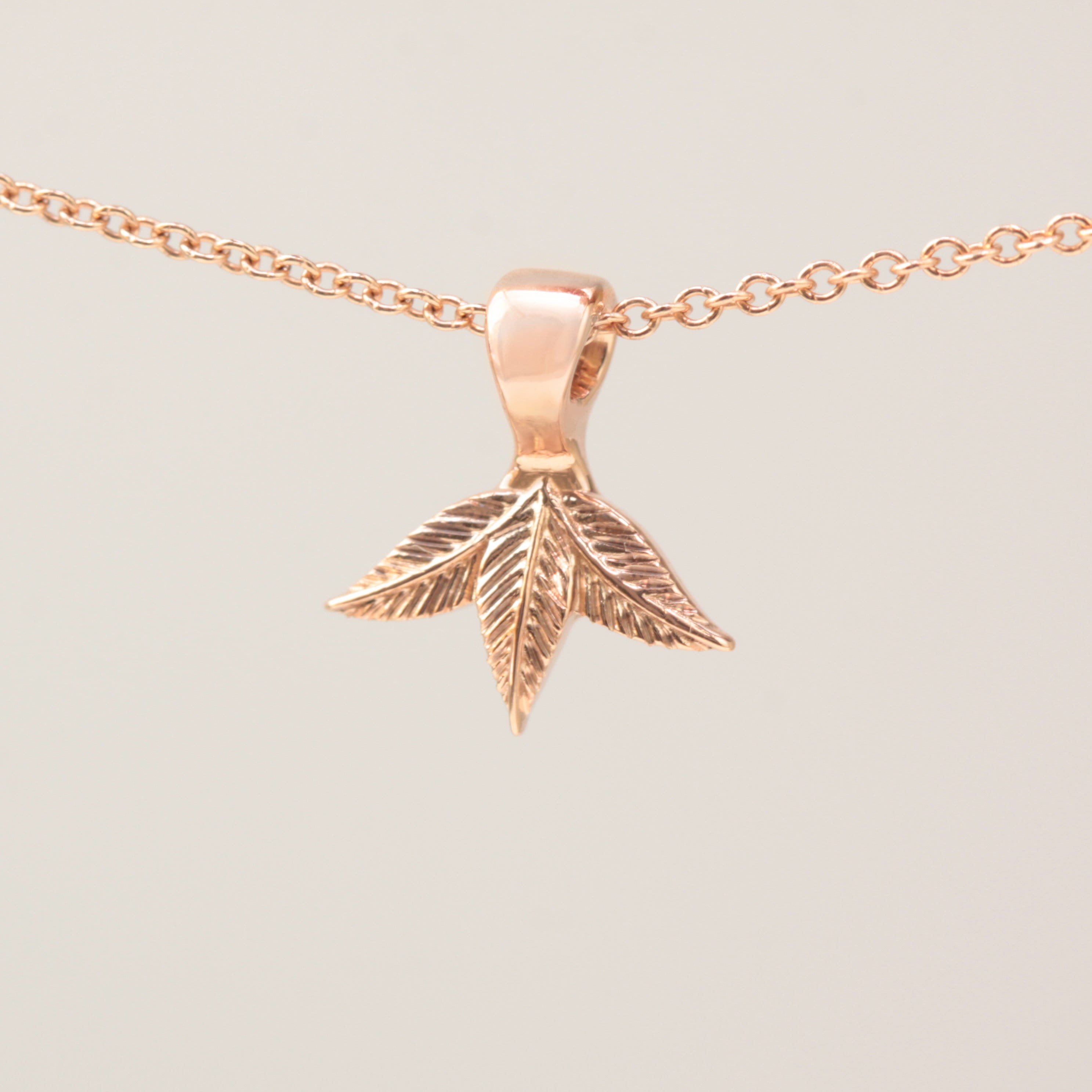 Gold Three Leaf Pendant - Vinny & Charles