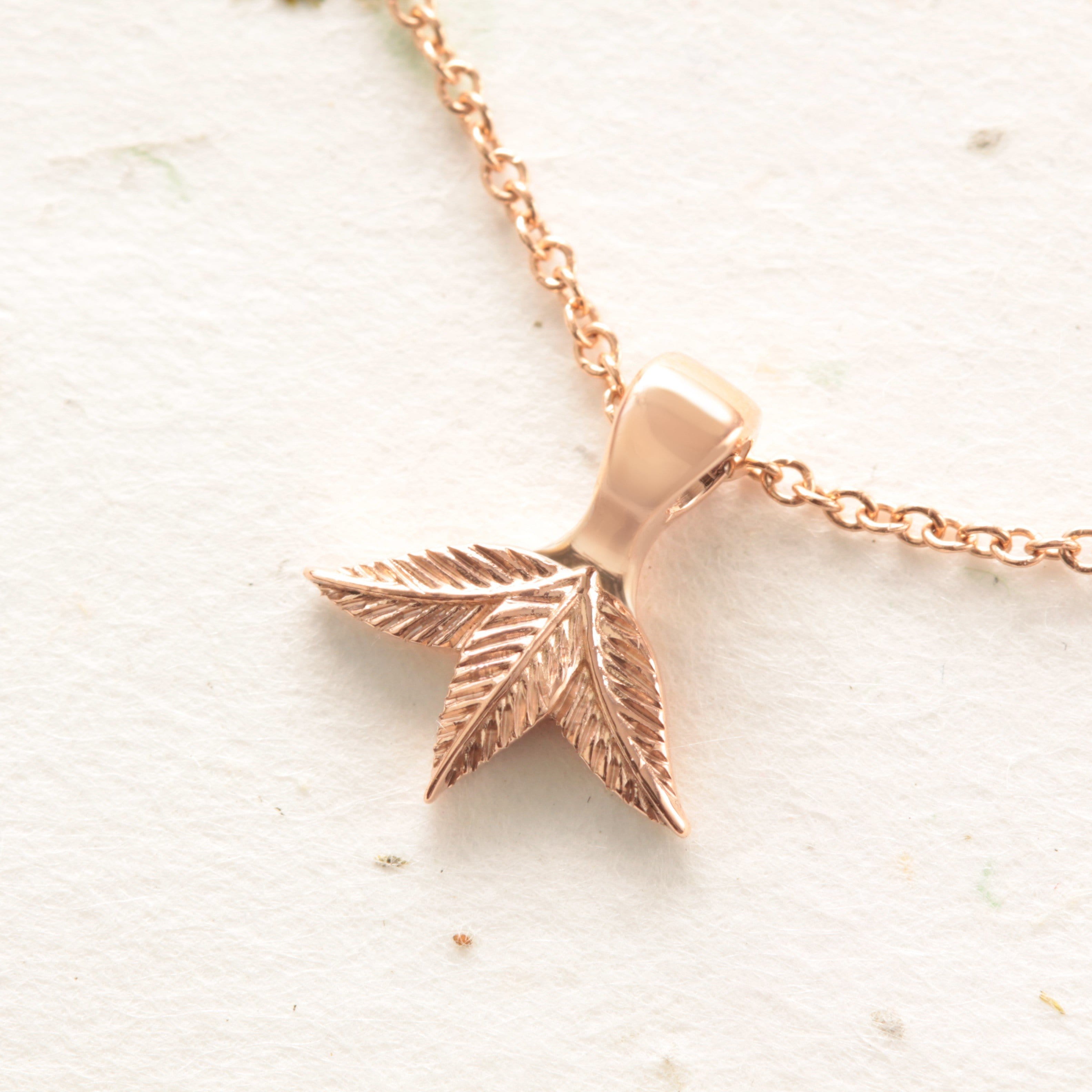 Gold Three Leaf Pendant - Vinny & Charles