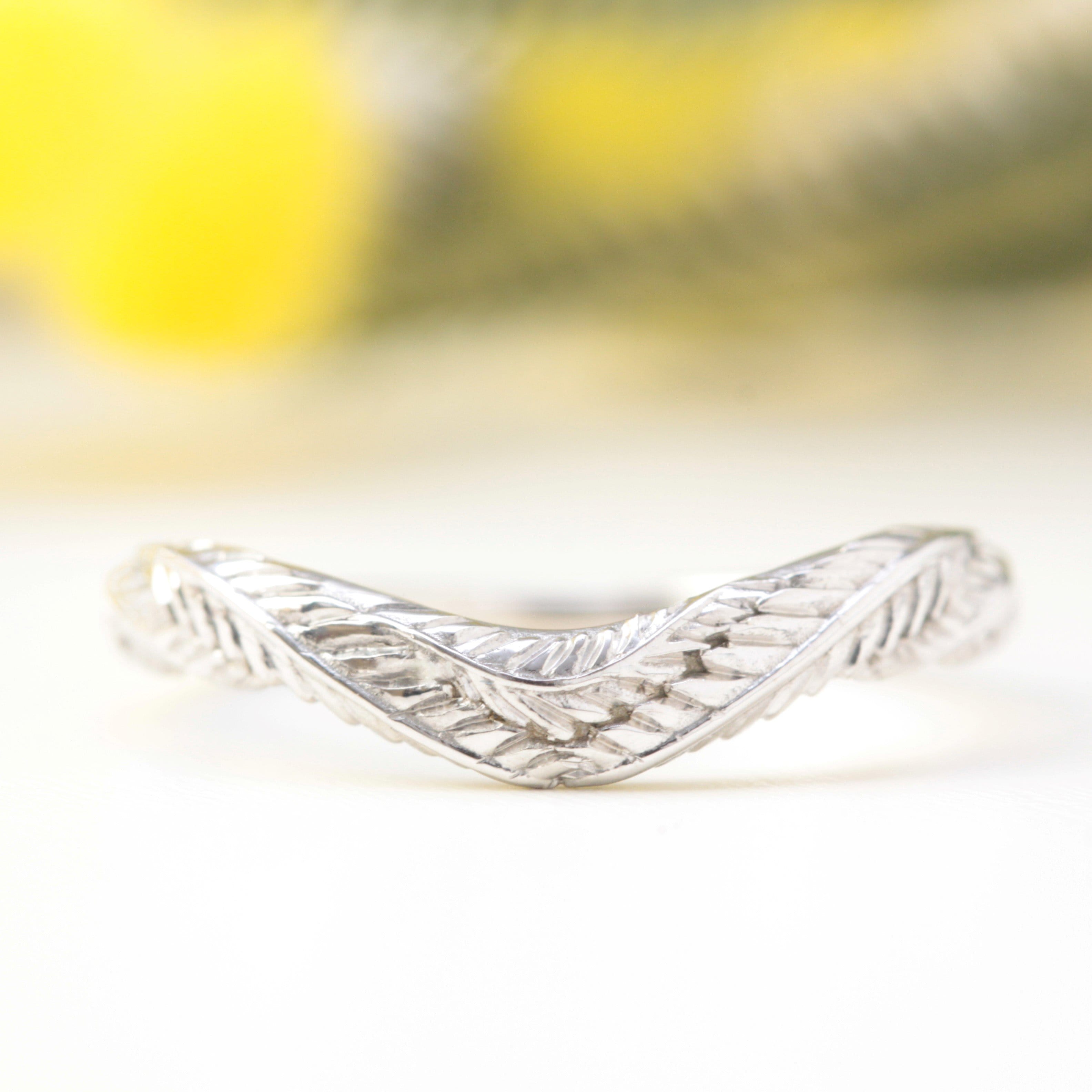 Foliage Leaf Wedding Ring - Vinny & Charles