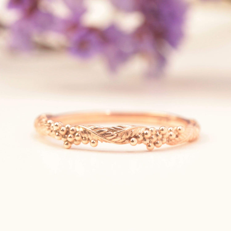 Wattle Leaf Wedding Ring - Vinny & Charles