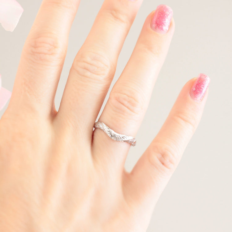 Foliage Leaf Wedding Ring - Vinny & Charles