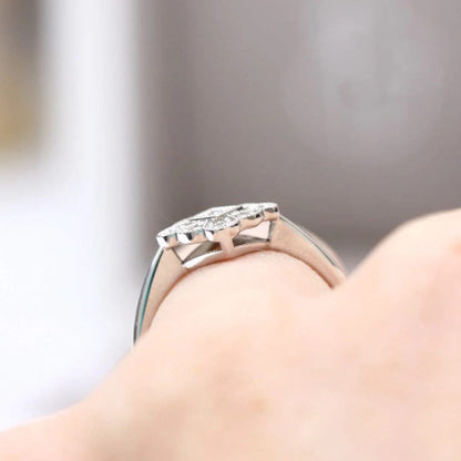 Vintage Style Diamond Engagement Ring