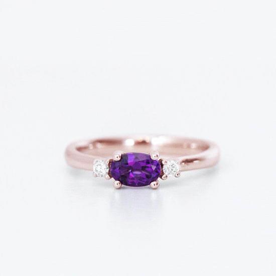 Amethyst Diamond Engagement Ring - Vinny & Charles