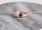 Blue Sapphire Leaf Engagement Ring - Vinny & Charles