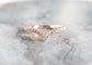 Chevron Diamond Beaded Wedding Ring - Vinny & Charles