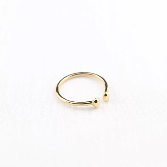 14k Gold Droplet Ring - Vinny &amp; Charles