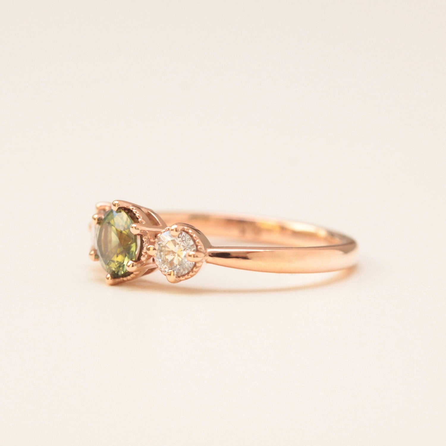 Green Sapphire Engagement Ring - Vinny &amp; Charles