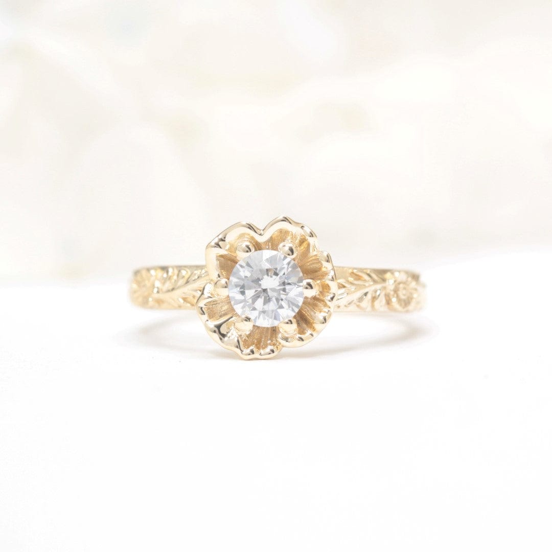 Poppy Flower Engagement Ring - Vinny &amp; Charles