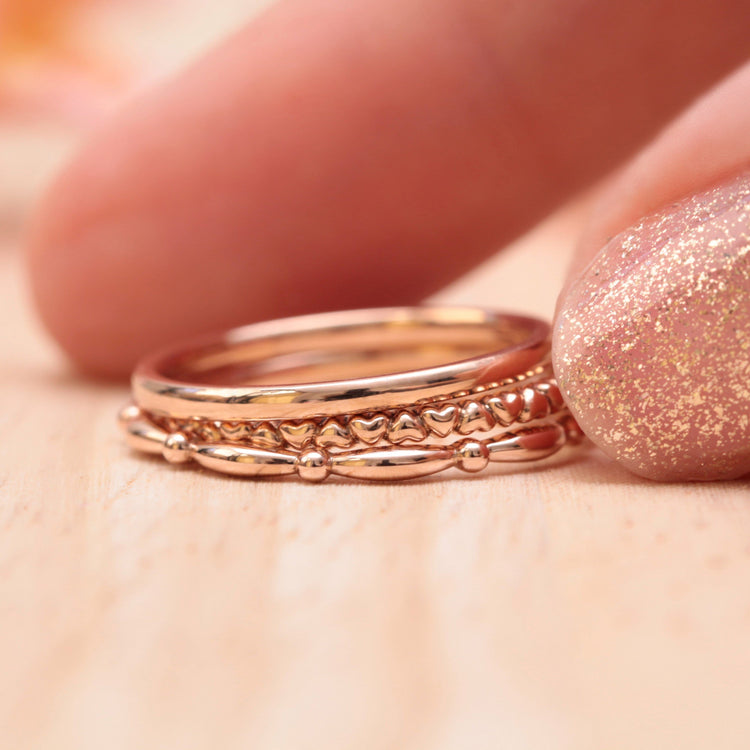 14k gold stacking wedding ring - Vinny & Charles